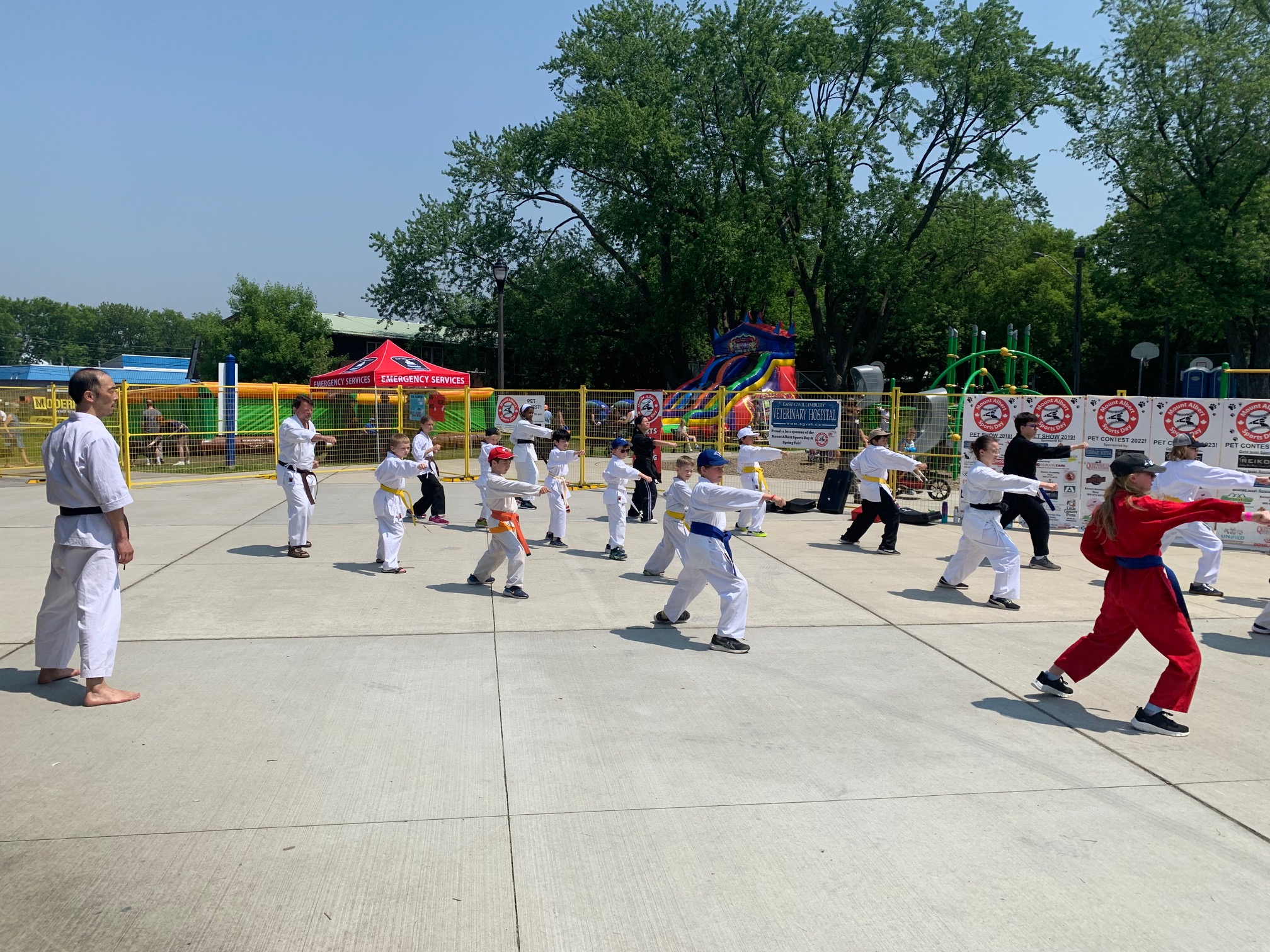 picture of students training
